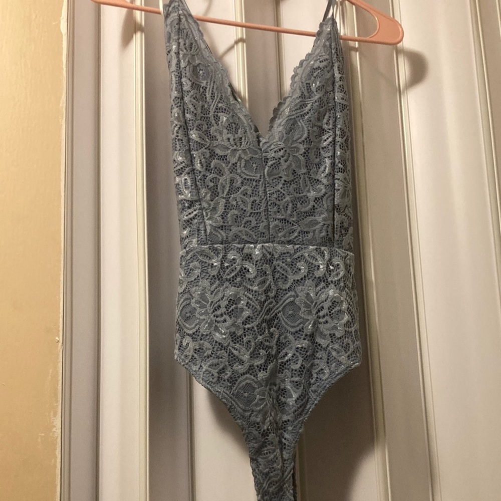 Light blue lace bodysuit size small